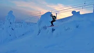 More Off piste skiing in Ruka