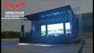 ST150PRO MAX mobile stage trailer 53x42x24ft stage size for Ghana Church Crusade,sound,light,LED