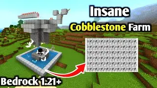 INSANE Cobblestone Farm for Minecraft Bedrock 1.21+ &ndash; Unlimited Cobblestone Generator!