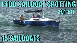 PTBO Sailboat Spotting S01E11 - 15 Sailboats Light Cruise In St Clair River #sailing