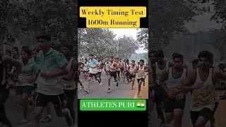 Weekly Timing Test 1600m Running ||ATHLETES PURI || #shorts #shortsfeed #runningmotivation #defense