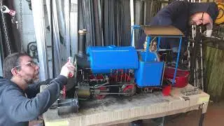 5 inch gauge sweet pea boiler test at ( MAXITRAK )#livesteam