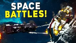 Space Engineers - FLAGSHIP Destroyed! Multiplayer Battles