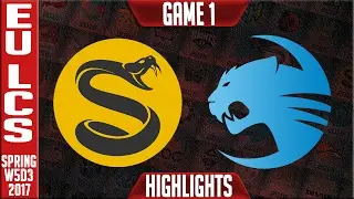 Splyce vs ROCCAT Game 1 Highlights - EU LCS W5D3 Spring 2017 - SPY vs ROC G1