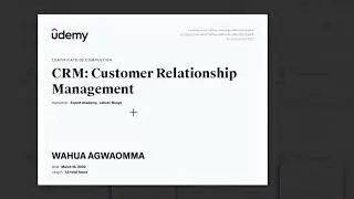 REVIEW OF CERTIFICATE NO 22:   Customer Relationship Management CRM