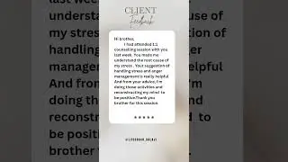 Client Reviews ..#psychology #parenting #tamil #chennai