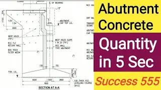 Abutment Concrete Quantity | Automated Excel file | Success 555 Civil Engineer #167