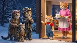 🐱🧣 From Love to Warmth: Mama Cat & Kitten Knit Scarves and Share Milk with Abandoned Cats 💖✨