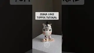 Zebra Cake Topper Tutorial / Zebra Jungle Safari Animal Fondant Topper Tutorial #zebra #safarianimal