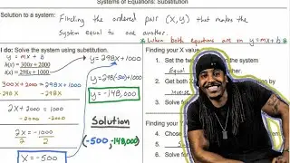 Using Substitution to Solve Systems of Linear Equation (Simple w/ Slope Intercept Form Equations)