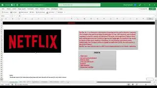 Netflix Financial Model  | FINANCIAL MODELLING