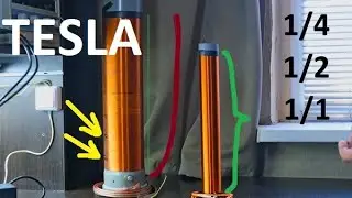Катушка тесла, настройка 1/4 длины волны. Задержка распространения сигнала.