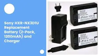 Sony HXR-NX3D1U Replacement Battery (2-Pack, 1200mAh) and Charger