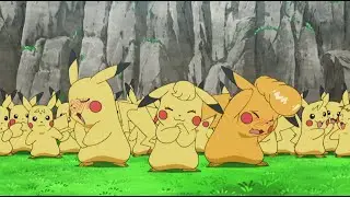 Curly Kisses Boss Pikachu and Ash's Pikachu - Pok&eacute;mon