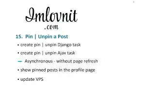 Making a social web app with Django - 15 - Pin | Unpin a Post