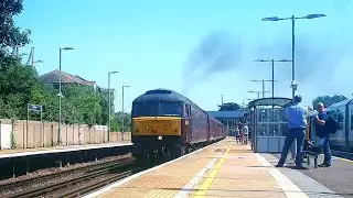 WCRC 47245 accelerates through Rainham (Kent) hauling Empty Coaching Stock & 45596 Bahamas 22/7/21