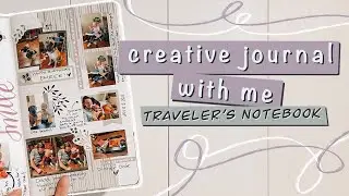 journal with me scrapbooking/memory keeping #4 | traveler's notebook process | creative journaling