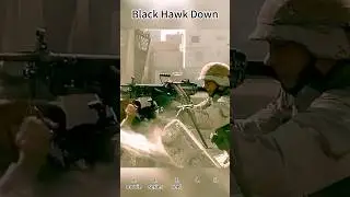Black Hawk Down (2001) | He waits to shoot, then his spray leaves his buddy deaf 😳🔫💥