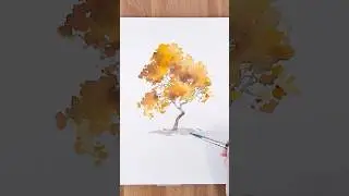 Painting Autumn Trees in Watercolor Part 1 - Step-by-Step Process