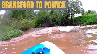 Paddling from Bransford to Powick - in flood
