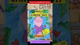 Poster Making|World Cancer Day|DIY Craft|Easy Paper Craft #diy #viral #shorts #video#poster#craft