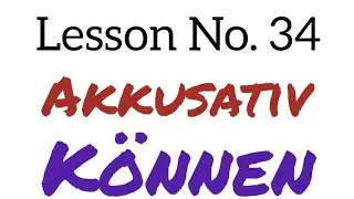 German Akkusativ Case Explained with Modal Verb &bdquo;k&ouml;nnen&ldquo;  Easy A2&ndash;B1 Sentence Making in Urdu & Hindi