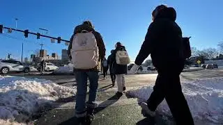 Slushy Bike Commute to Downtown Boston