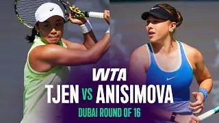 Janice Tjen vs. Amanda Anisimova | 2026 Dubai Round of 16 | WTA Match Highlights