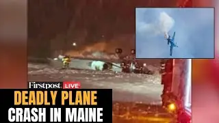 Maine Plane Crash LIVE: Bombardier Challenger 600 with 8 Onboard Crashes at Bangor Airport
