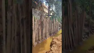 sheet piling z section, retaining wall protection box culvert RCC CAST IN SITU /SOIL EXCAVATION