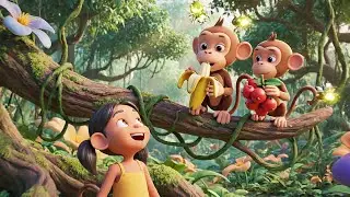 Cinco Monitos Trepan, Trepan, Trepan | Canciones Infantiles y Rimas para Ni&ntilde;os