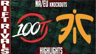 100 vs FNC Highlights | Rift Rivals 2018 Knockouts Game 2 NA vs EU | 100 Thieves vs Fnatic