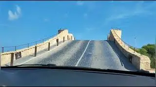 SPAIN Steep Bridge at the end of La Manga strip