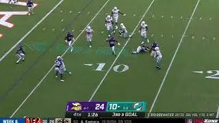 Teddy Bridgewater 3 Yard Touchdown Pass to Mike Gesicki | Vikings vs Dolphins