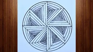 How to Draw a Geometric Mandala Circle | Easy Step by Step