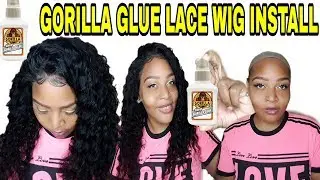 APPLYING LACE WIG WITH GORILLA GLUE &bull; LACE WIG INSTALL &bull; FT. WWW.YWIGS.COM