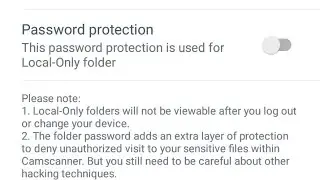 CamScanner !! How to Enable Password Protection