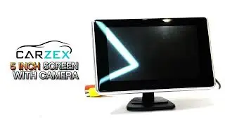 CARZEX 5 Inch Car LCD TFT Dashboard Screen + 8 Led Moving Lines Parking Assist Rear View Camera ..