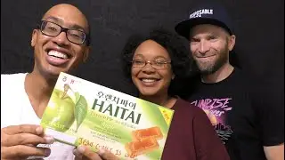 🤔🍏 Korean Apple French Pie 🥧 Haitai Hit/Miss First Time Americans Try Review 파이 대한민국 한국어 한국