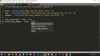 13 - Python Tip Calculator Program