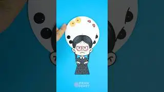 УЭНДСДЕЙ АДДАМС В БУМАЖНОЙ ИГРЕ-ИГРА ДЛЯ ФАНАТОВ #wednesdayaddams #diy #art