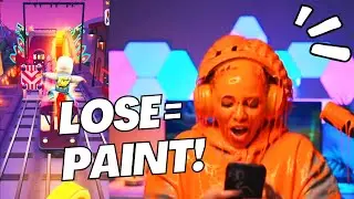 Subway Surfers FAIL = GIANT Paint Balloon PUNISHMENT! (Challenge)