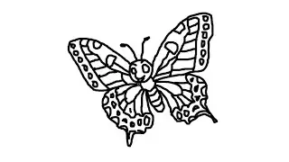 Butterfly Easy Drawing - Step By Step - Nishant Pundir #butterfly #art #artist #digitalart