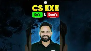 CS Executive Do's & Don'ts #PW #Shorts #CSExecutive2024