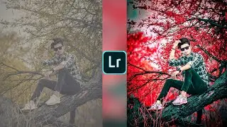 Lightroom aqua and red effect photo editing tutorial | Lightroom background colour change preset