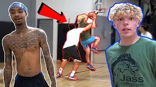 Me & FlightReacts Went BUCKETS! 3v3 Basketball In LA!