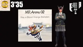 MHR Sunbreak | MR Arena 02: Blood Orange Bishaten S-Rank (3'35) | Switch Axe Solo