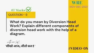 Diversion head work l component of Diversion head work l irrigation engineering l civil engineering 