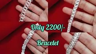 2200 se शुरू silver bracelet design for men | silver bracelet design with weight and price 2024