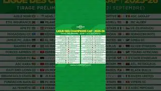 Ligue des champions CAF 2025-2026 : Tirage pr&eacute;liminaire Tour 1 #football  #carrefoot